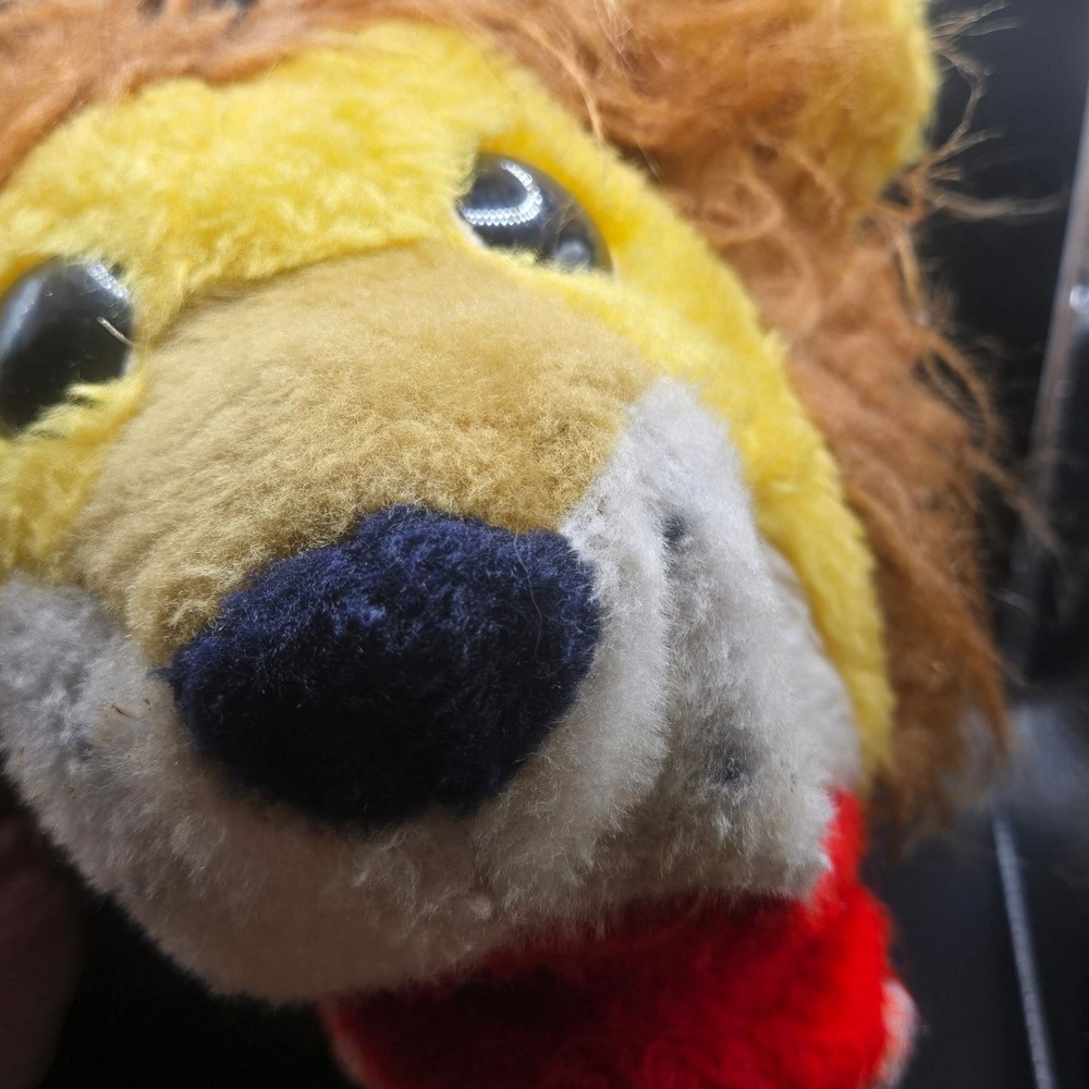 Rare HTF Princess Soft Toys Plush Stuffed Lion Hand Puppet Toy Animation Orange